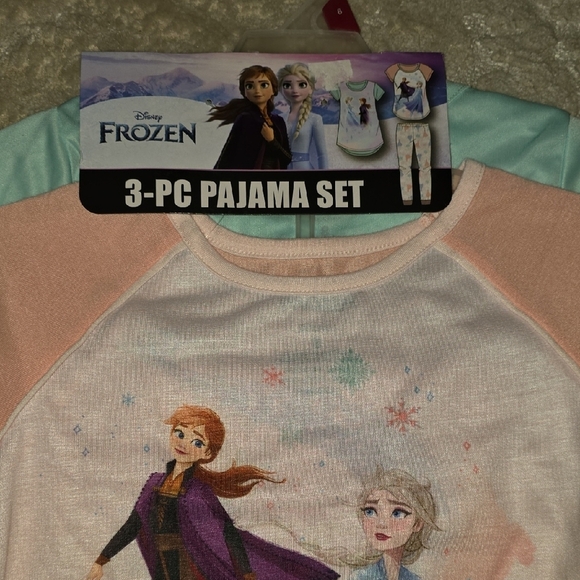 (J27) Kids Pajama Set - Pink and Blue (FROZEN) - Picture 2 of 3